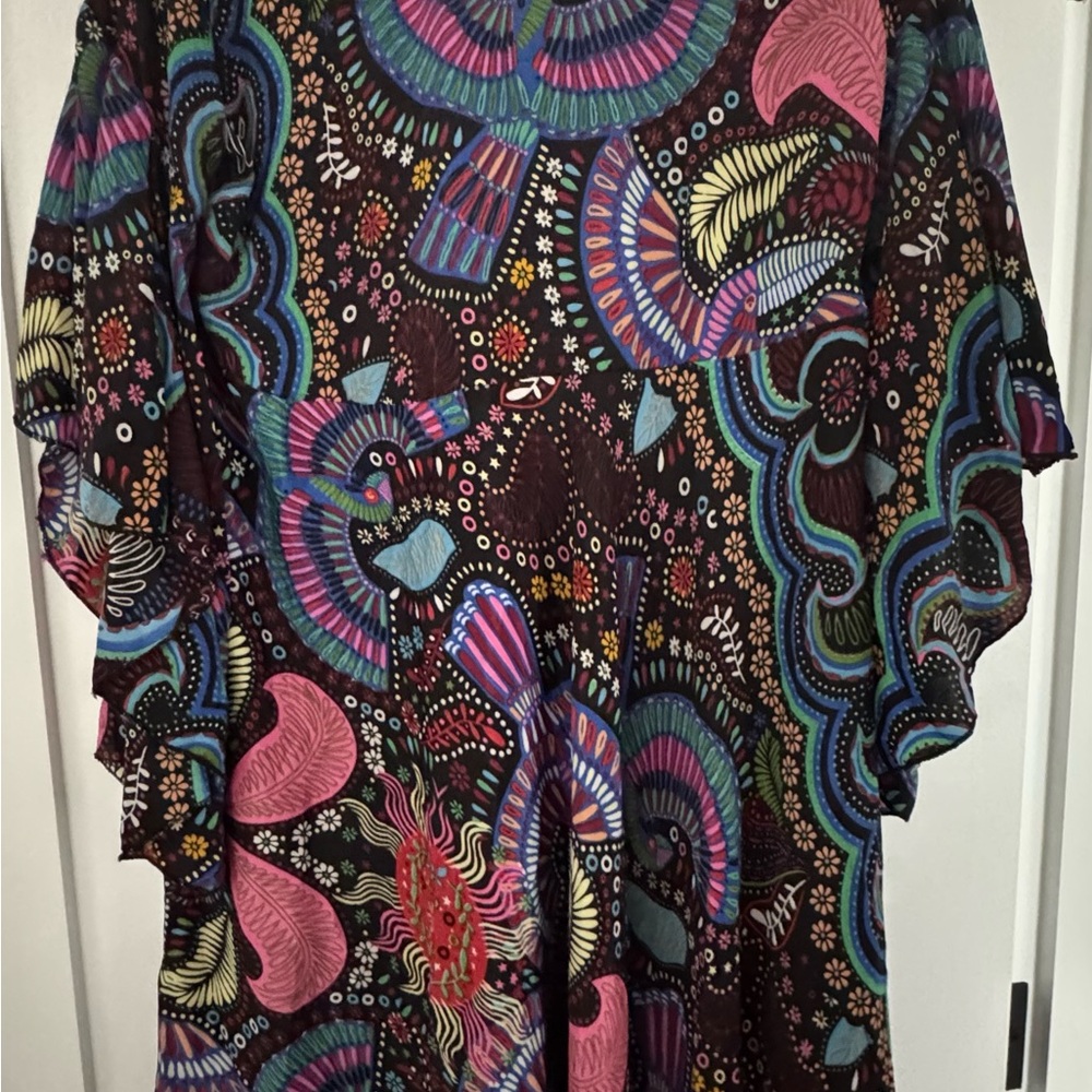 Colorful Patterned Short Dress - Picture 3 of 3